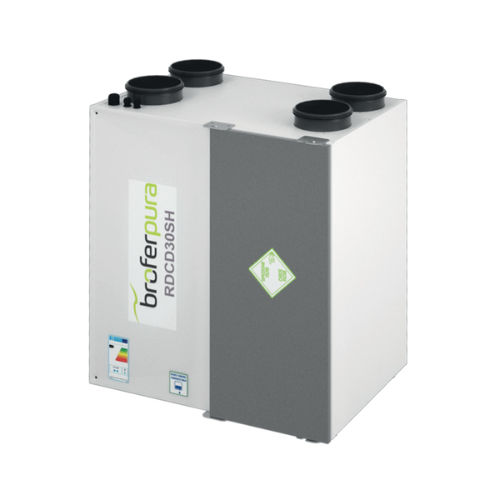 VMC double-flux à plaques 200 m³/h - 150Pa